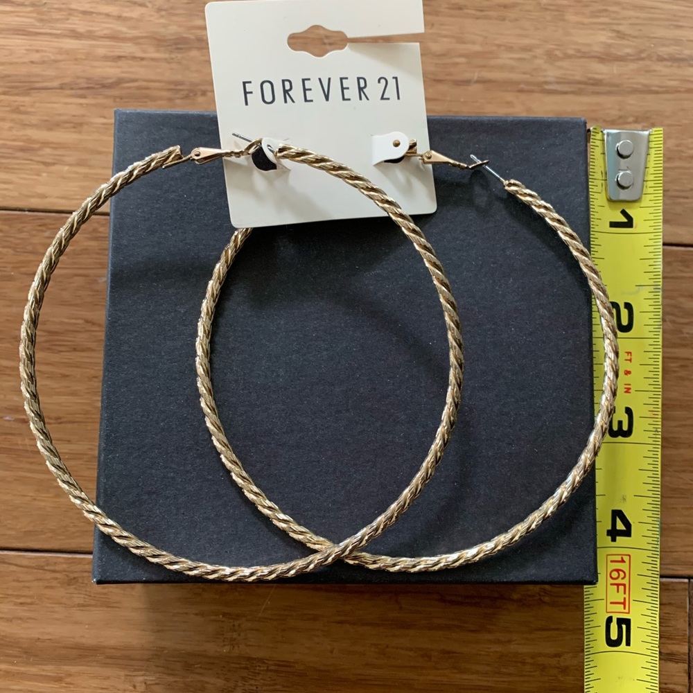 Oversized Braided Gold Hoop Earrings